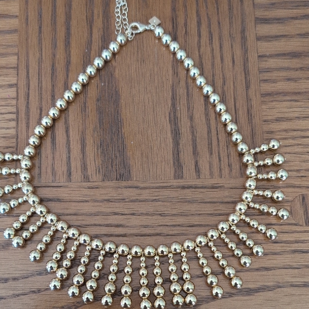Banana Republic Gold Beaded Necklace